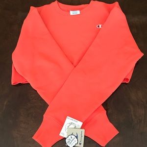 Cropped coral Chanpion Sweatshirt